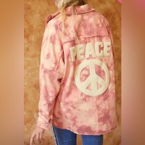 EUC Davi & Dani Peace Shacket Sz Large